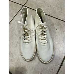Everlane Off White The Forever Canvas High Top Lace Up Sneakers Sz W 10.5 M 8.5